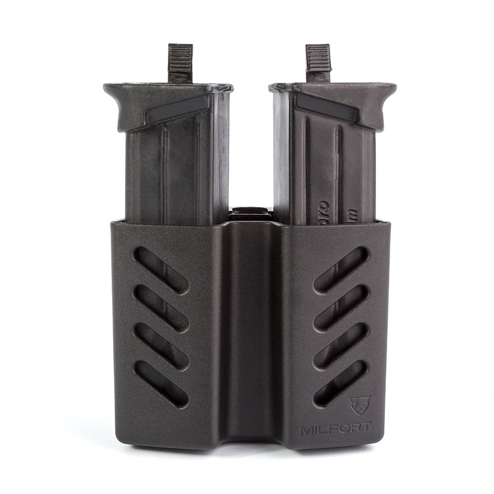 Porta cargador doble Milfort para ropa táctica y policía