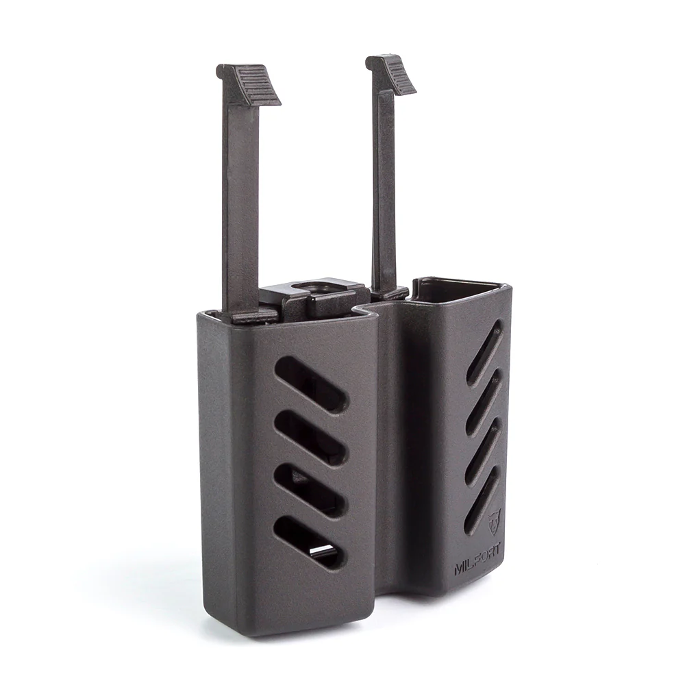 Porta cargador doble Milfort para ropa táctica y policía