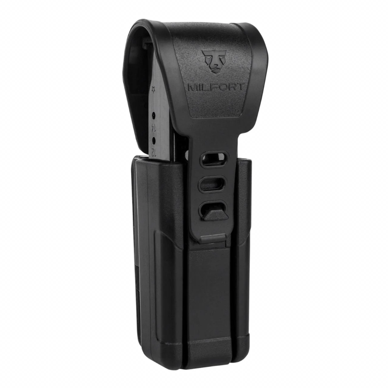 Porta cargador sencillo Milfort para ropa táctica y policía