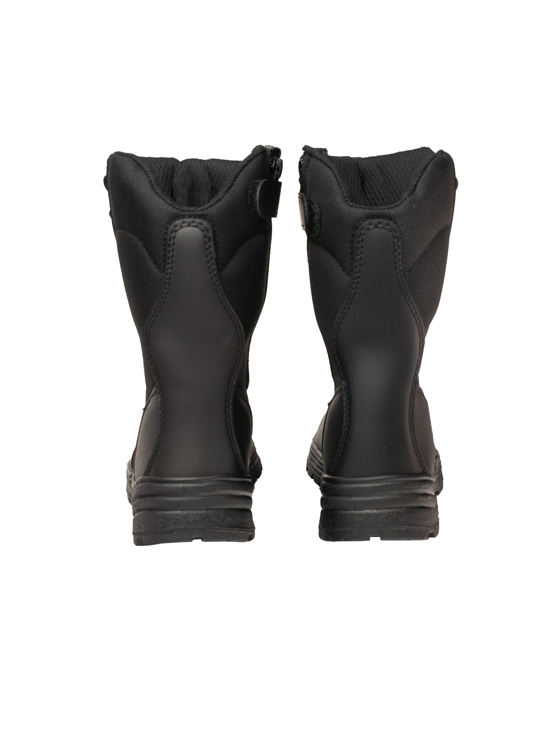 Botas negras de piel con lona, cómodas y ventiladas para climas cálidos, perfectas para seguridad privada y uso diario tactico