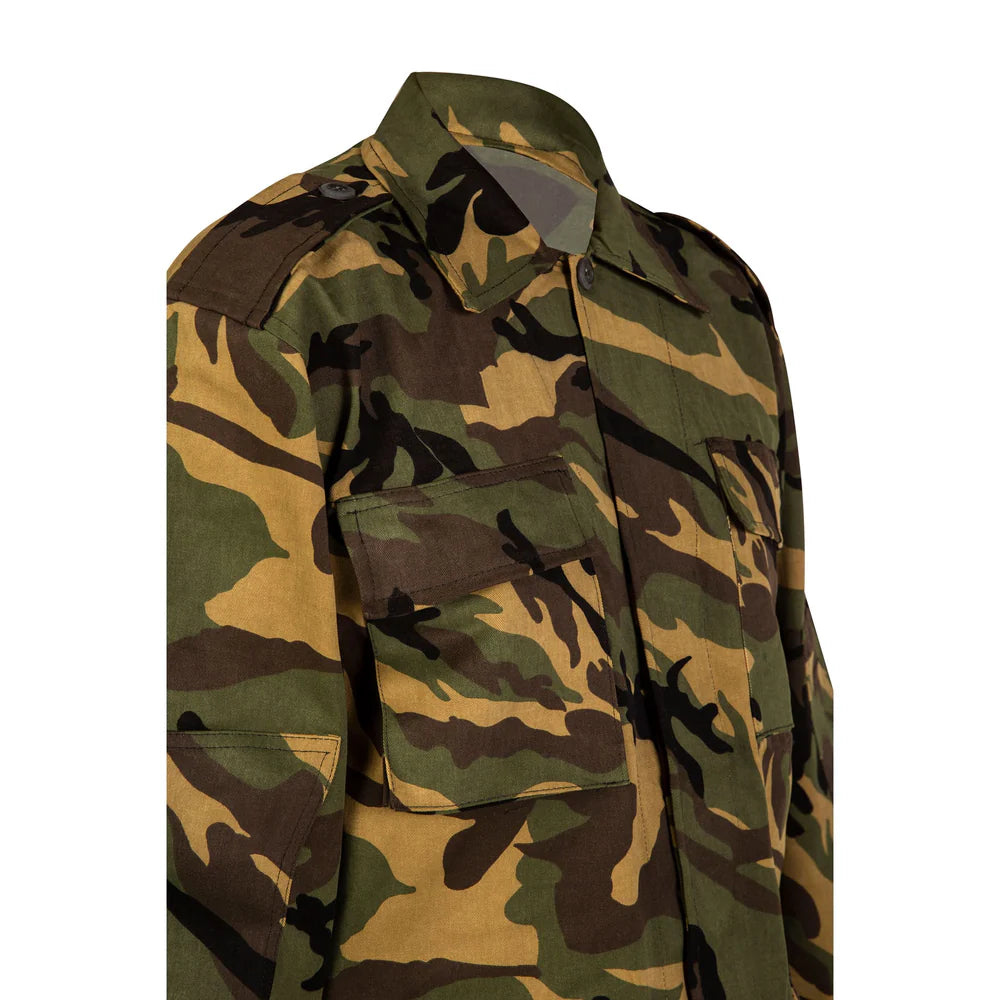 Camisola táctica camuflajeada estilo selva 100% algodón, fresca y cómoda para uso en exteriores