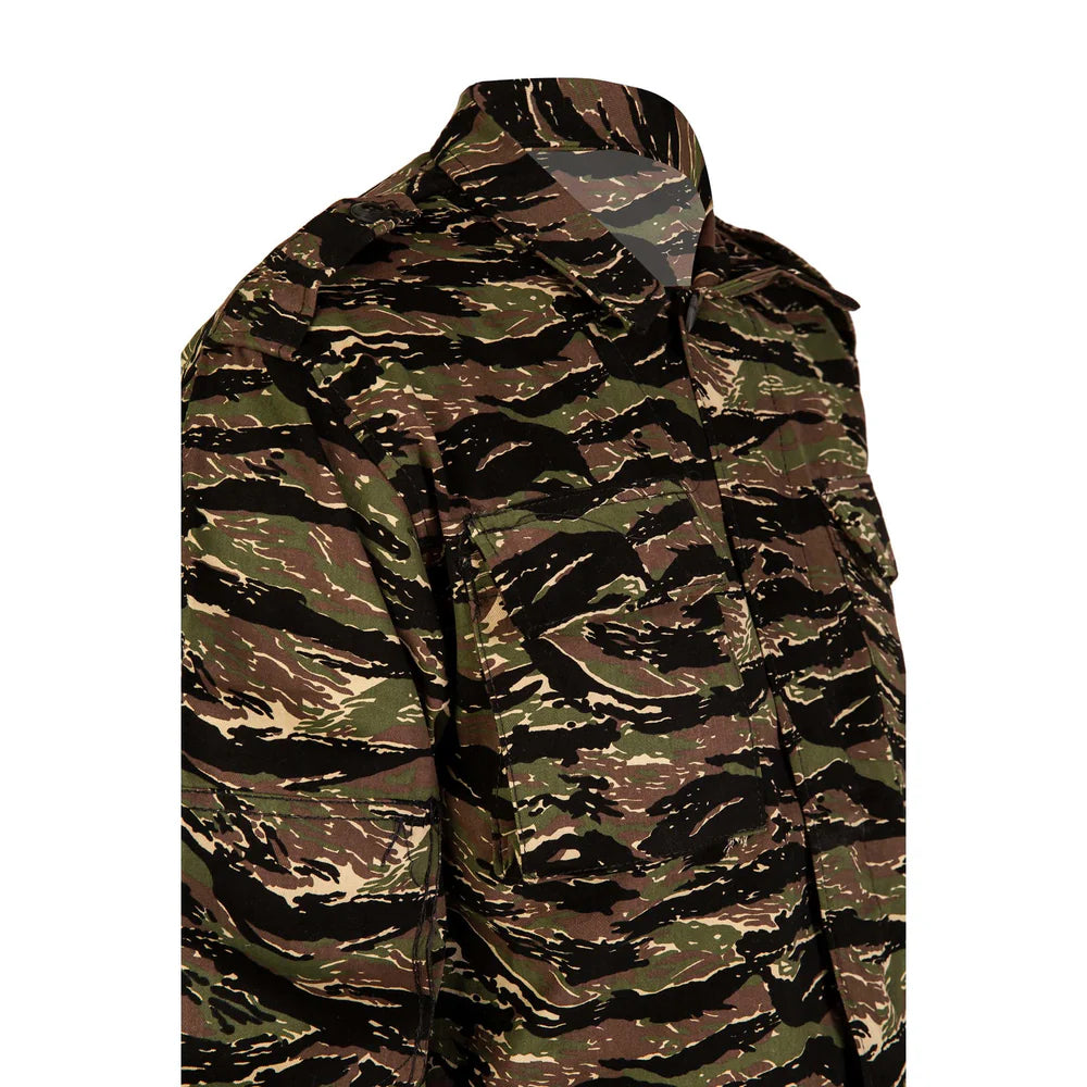 Camisola táctica camuflaje tigre verde, cómoda y duradera, ideal para fuerzas del orden y entrenamiento