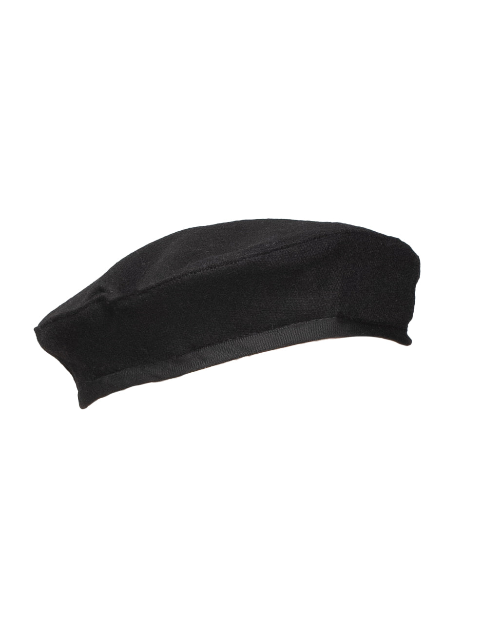 Boina de paño negra cerrada ideal para uniformes institucionales

