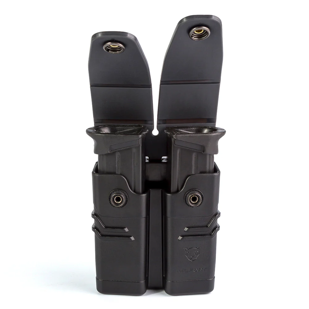 Porta Cargador Doble Con Tapa Milfort