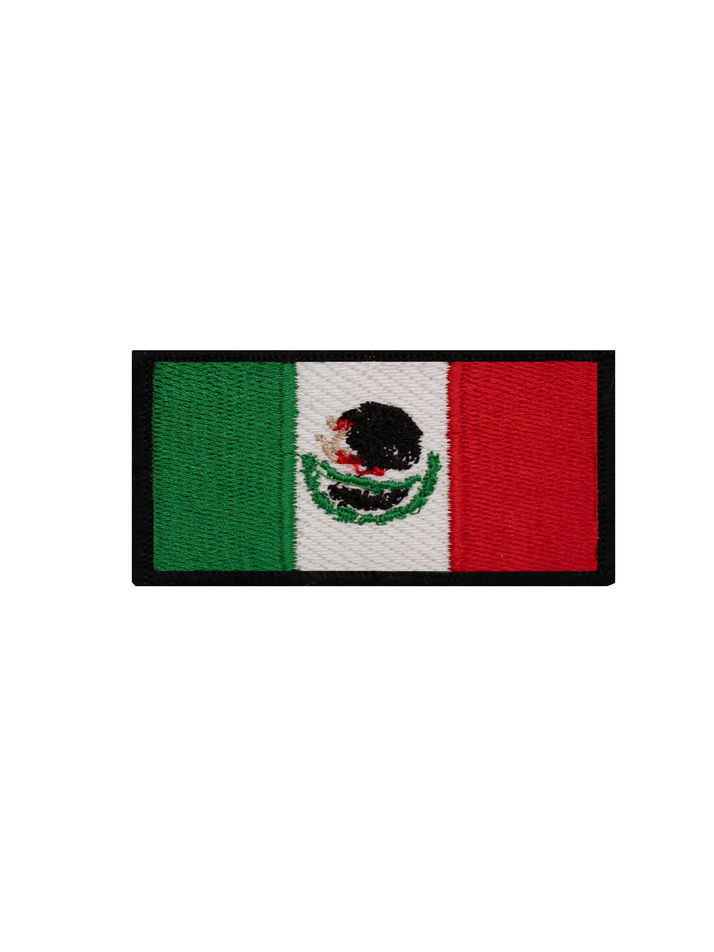 Parche bordado Bandera de México sin velcro formato cuadrado

