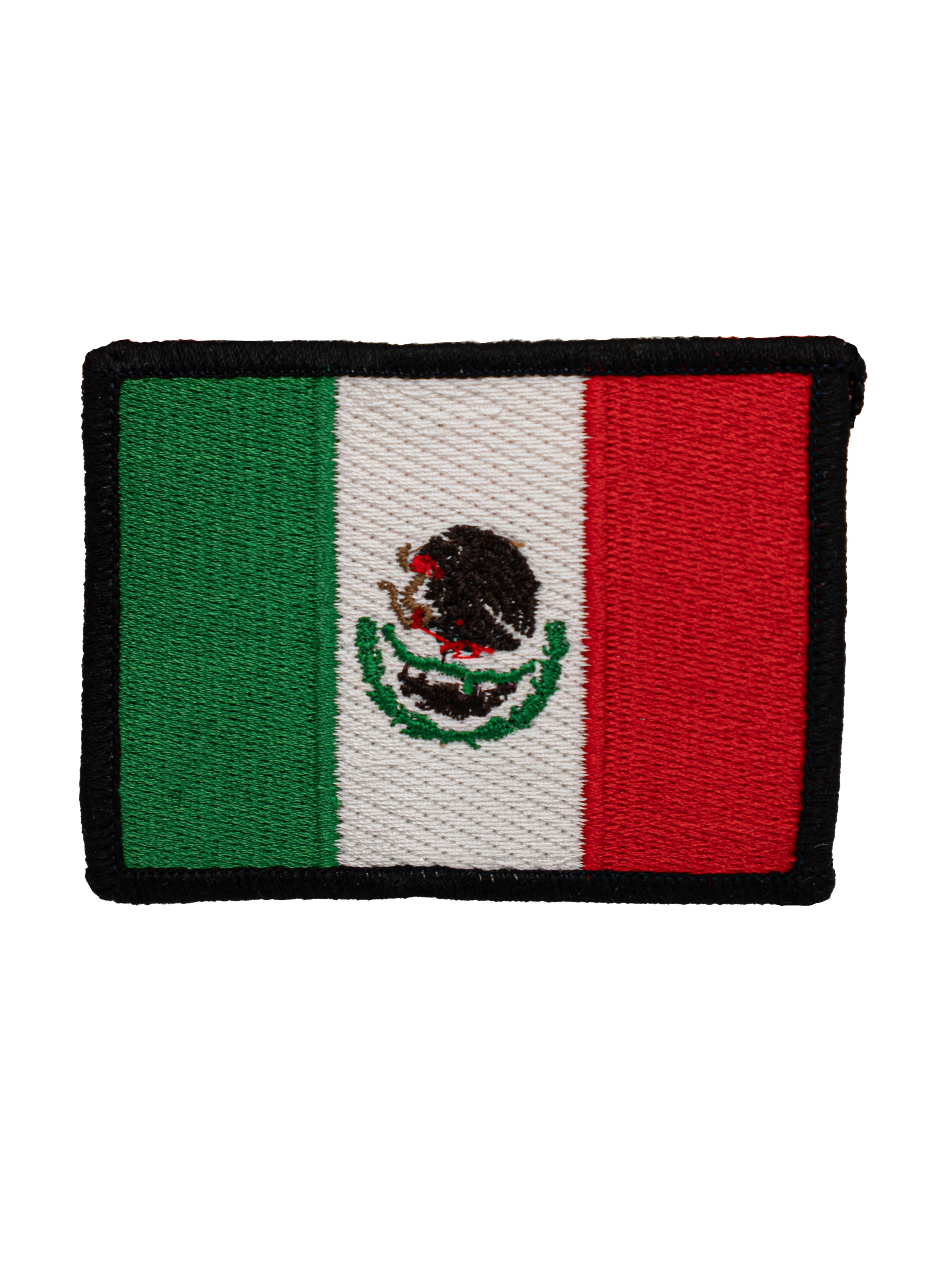 Detalle bordado bandera México para uniformes institucionales
