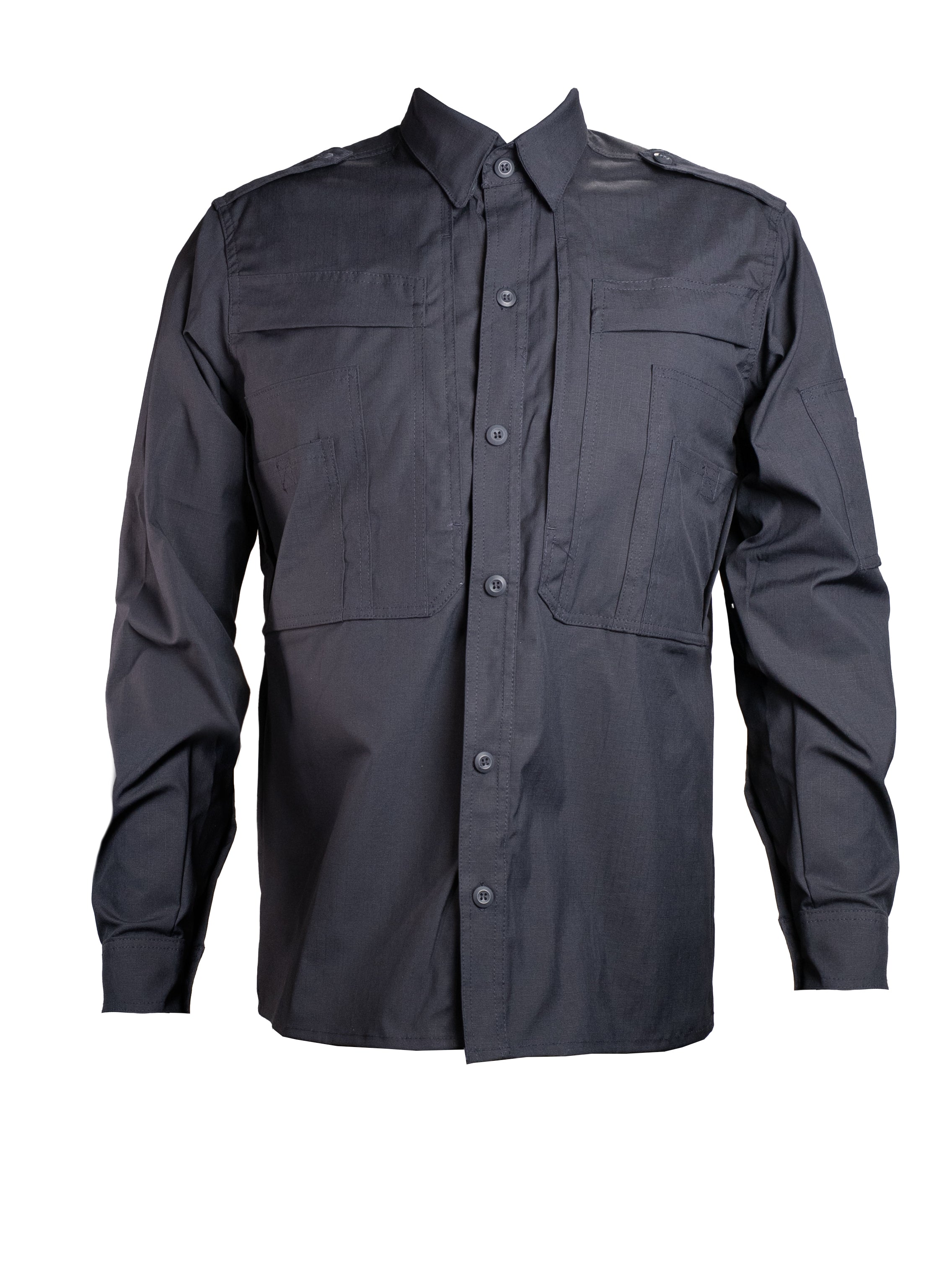 Camisola Aviador azul  en micro ripstop repelente, ligera, flexible y profesional