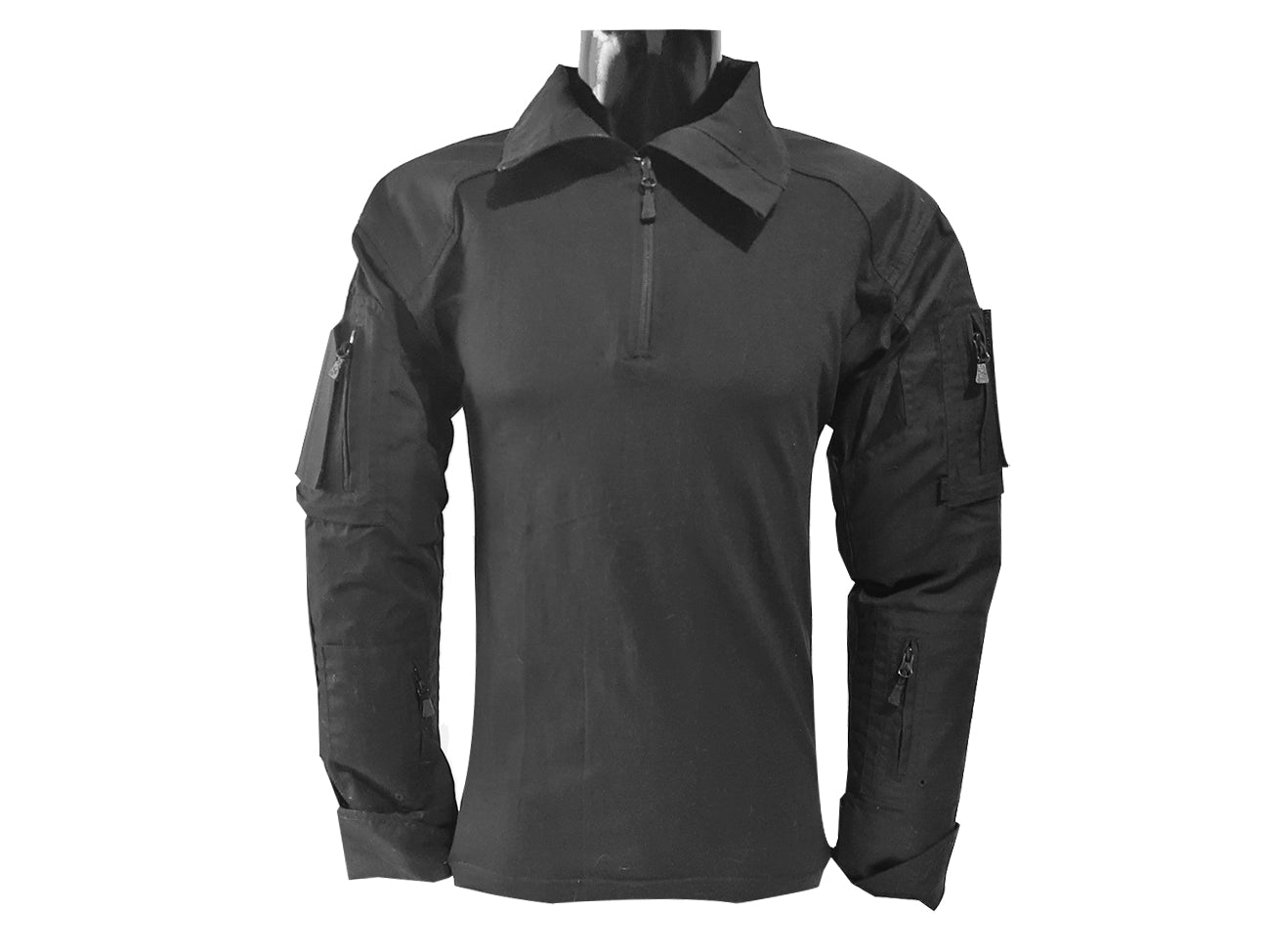 Camisola negra ligera con refuerzo Ripstop, ideal para climas cálidos y tareas operativas