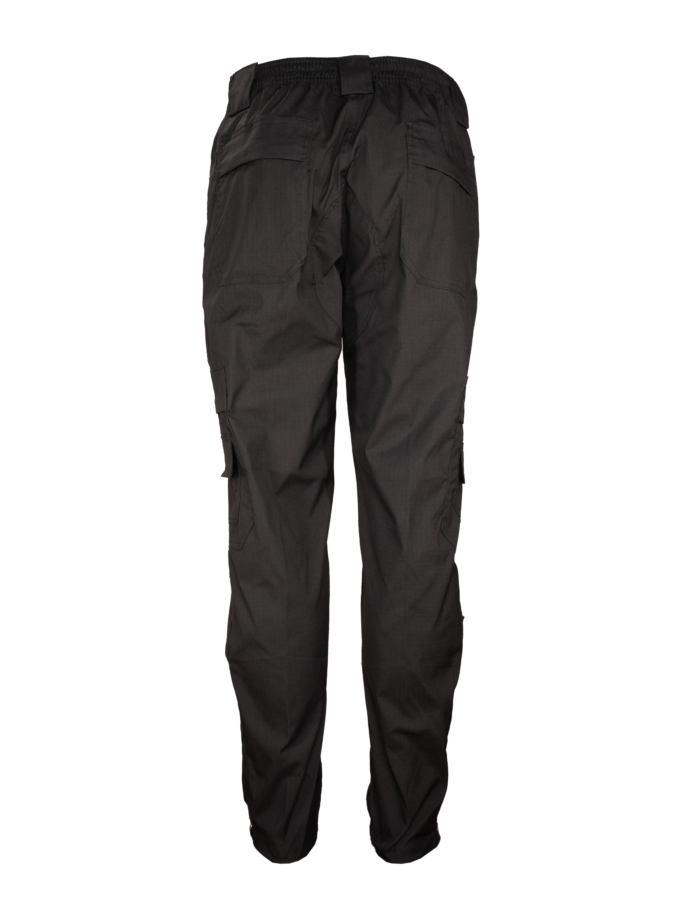 Detalle de tela y bolsillo del pantalón táctico Aviador negro con repelente