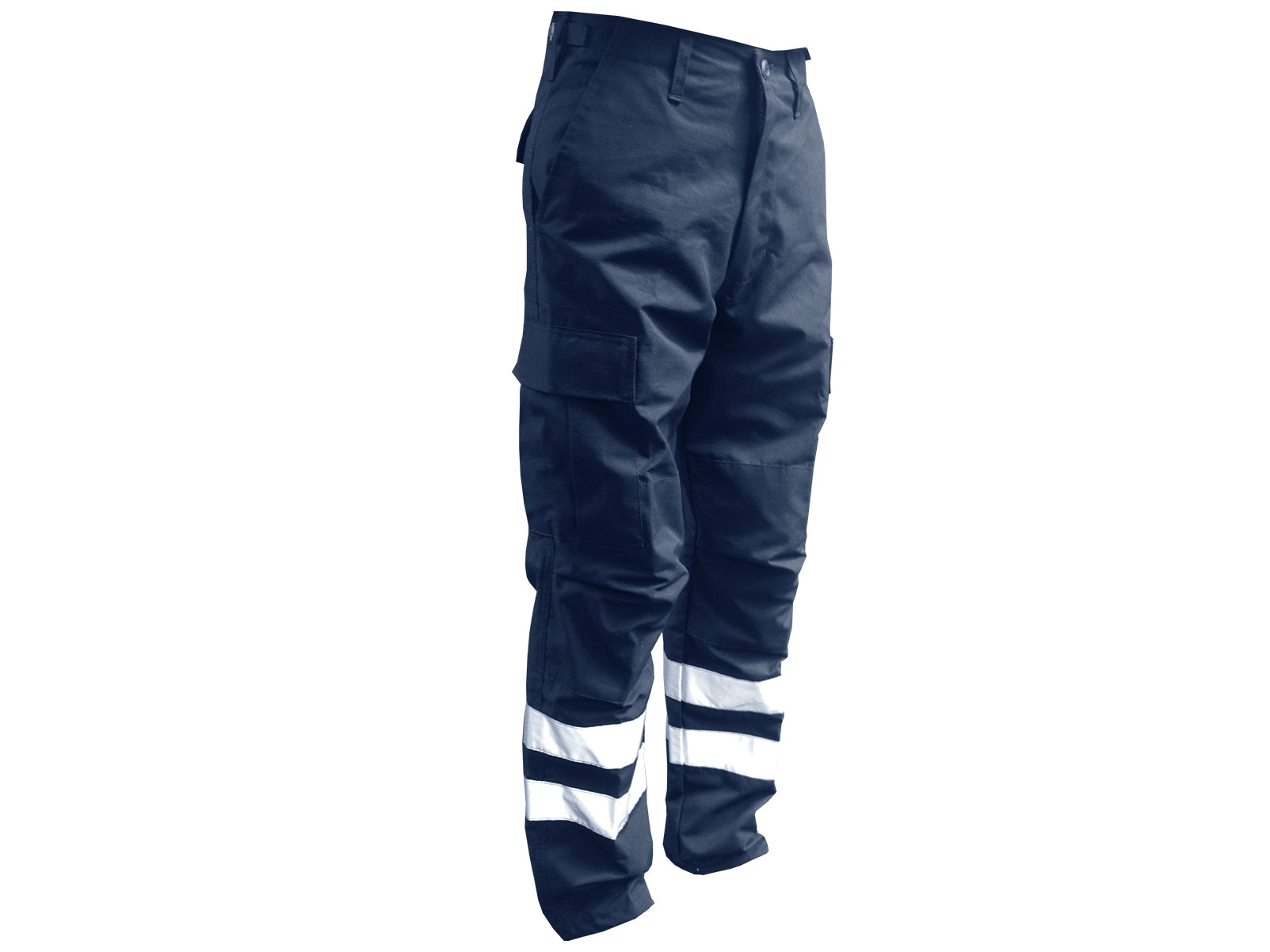 Pantalón Comando Ripstop Royal color medianoche con franjas reflejantes, ideal para visibilidad en operaciones nocturnas