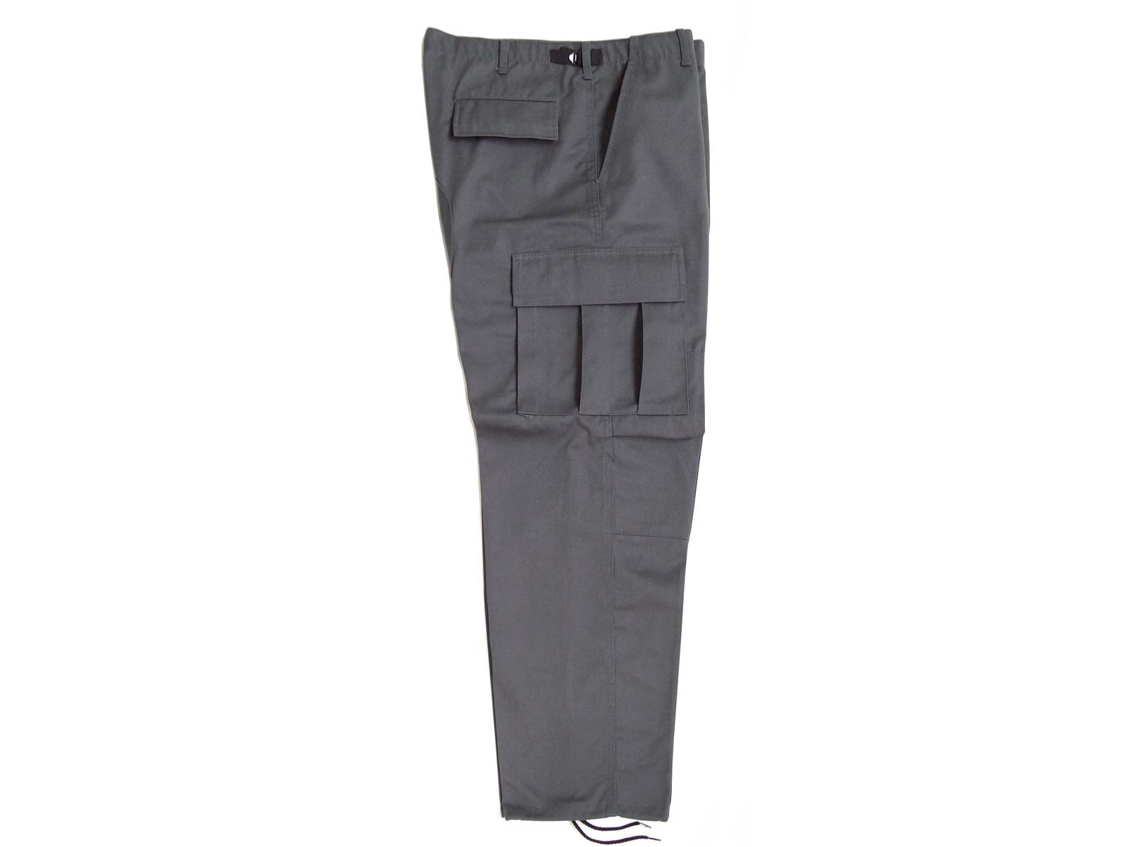 Pantalón táctico gris en tela gabardina uniforme, mezcla duradera de poliéster y algodón