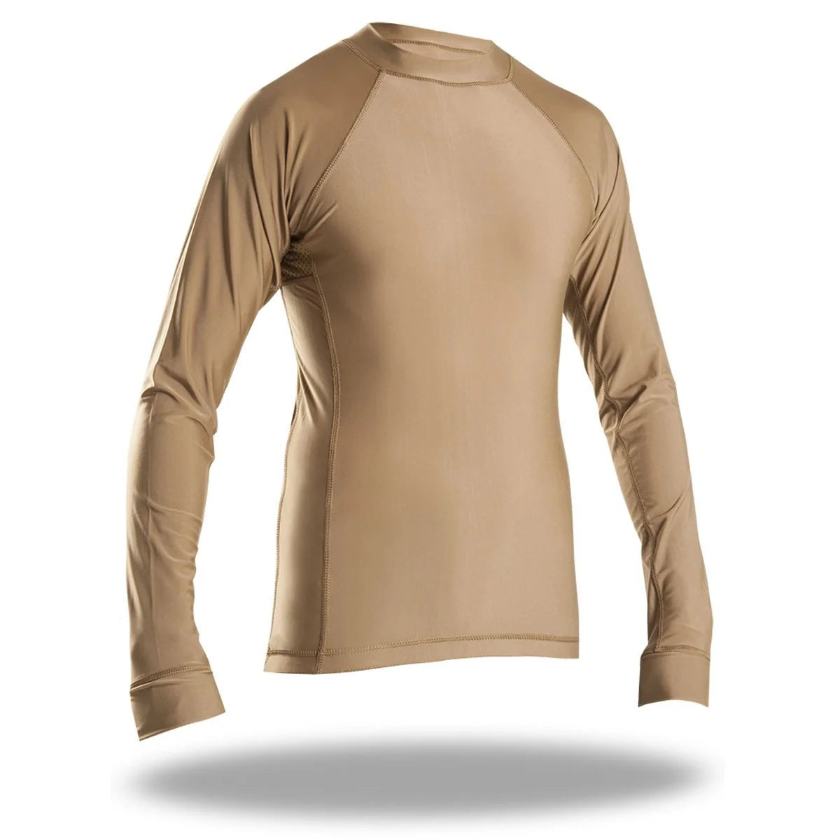PantaTony Petto Undergear long sleeve base layer in tan with breathable mesh panels for moisture-wicking performance.