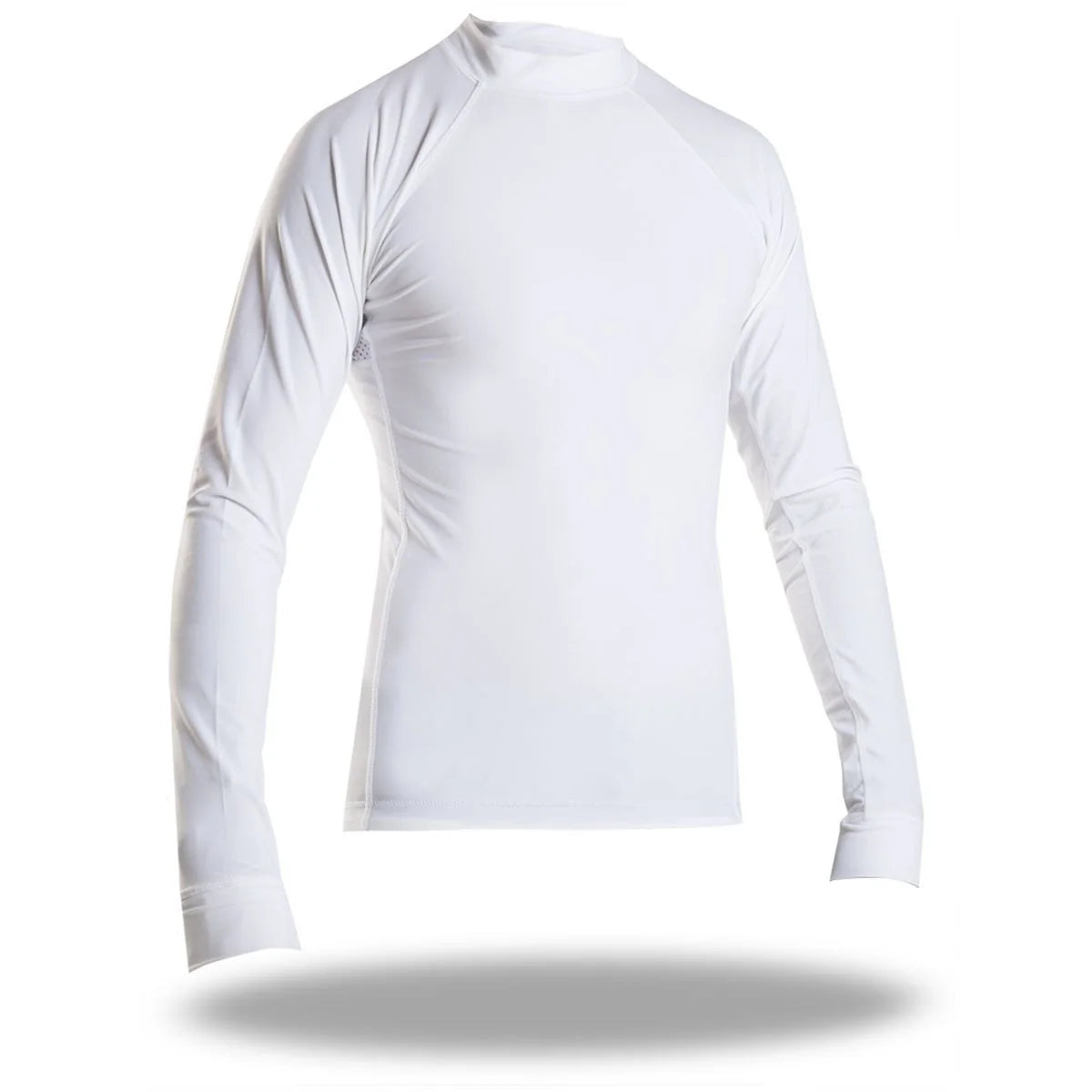 PantaTony white long-sleeve compression undershirt with moisture-wicking mesh panels for enhanced breathability.